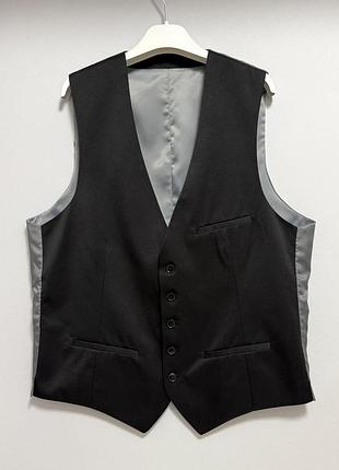 C&amp;a жилет - l+ • 52/54 - черный - slim fit - 152674 - классическая мужская жилетка костюмная - ж52 ж54