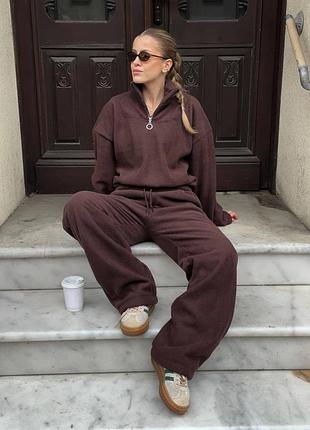 Вельветовый теплый костюм на меху