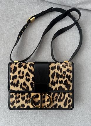 Сумка christian dior 30 montaigne з леопардовим принтом