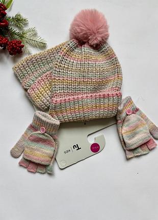 Комплект тепла шапка, снуд,рукавички ф. tu р. 3-5 р.