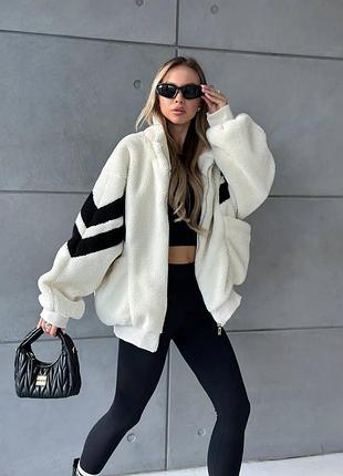 Теплая кофта-куртка тедди