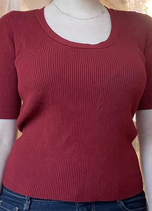 Футболка-светр жіноча zara s червона