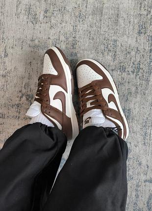 Nike dunk low brown white
