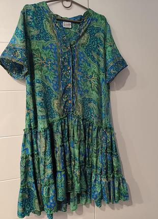 Платье, платье из натурального шелка. made in india