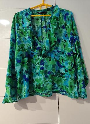 Блуза, рубашка женская шелковая zara