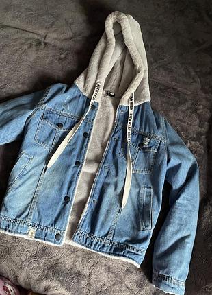 Джинсова курточка з хутром 🧸💙