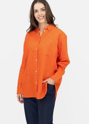 Базовая рубашка оверсайз marks & spencer лен