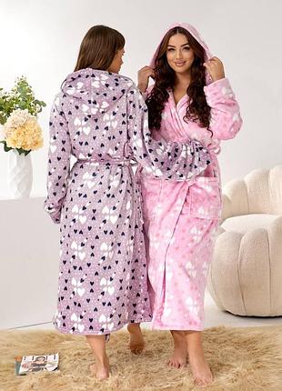 Халат теплий плюшевий