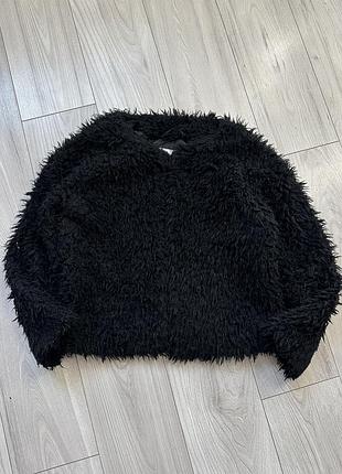 Шубка полушубок лама чорний тедді