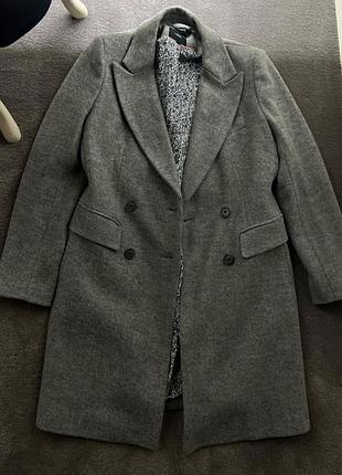 Пальто шерсть зара next basic wool 2