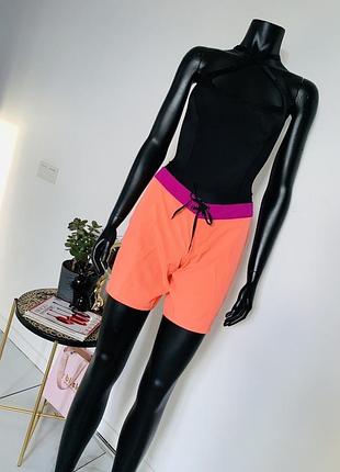 Женские спортивные шорты fox trumotion оранжевые с фиолетовым поясом | размер 6