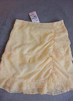 Юбка с рюшей, размер xs