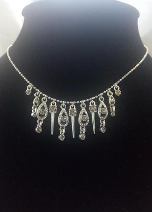 Сріблення, ланцюжок з підвіскою,стрази сваровскі, оригінал