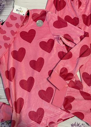 Велюрова піжама george на флісі з носочками розмір 13/14 років зріст 158-164