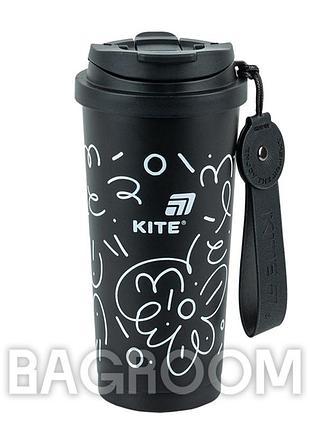 Термокружка kite k25-1226-1, 550 мл, чорна