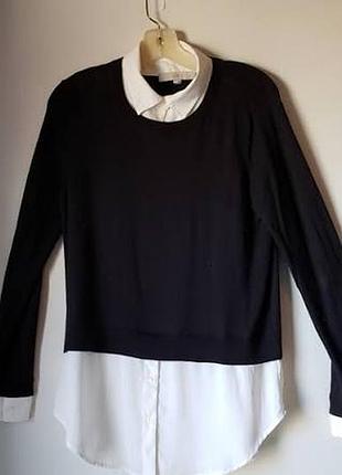 Стильний светр джемпер з імітацією сорочки