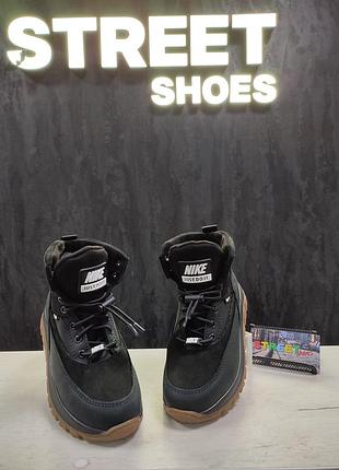 Зимние кожаные ботинки