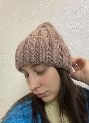 Шапка жіноча підліткова тепла зима осінь весна шерсть