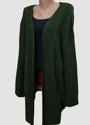 Кардиган женского цвета хвои shein размер xxl