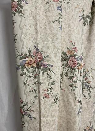 Штори вінтаж із плотної бавовни квітковий принт