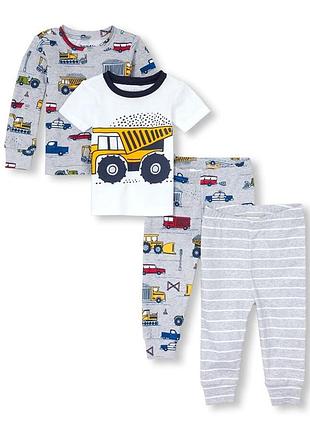 Childrens рlace хлопковая пижама комплект из 2 шт транспорт