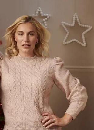 В'язаний светр f&f блідно рожевого кольору кофта джемпер