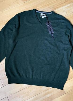 Кашеміровий,темно-зелений джемпер