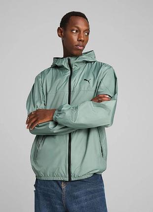 Ветровка чоловіча puma ess regular windbreaker green moon м'ятного кольору