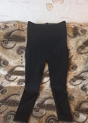 Термо лосины с тейпами и сильной утяжкой на утеплении. размер хл.