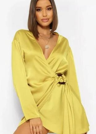 Платье женское на запах boohoo