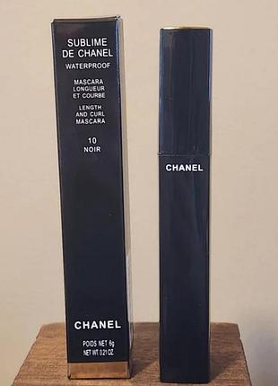 Туш для вій chanel sublime de chanel waterproof noir, 10, 6 г.