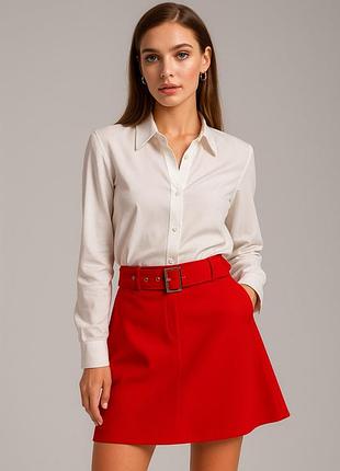 Нарядная красная женская юбка