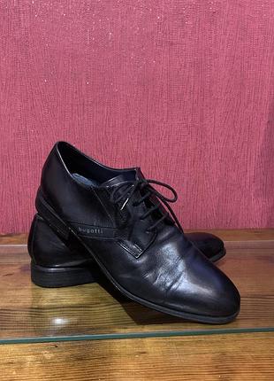 Шкіряні брендові туфлі bugatti