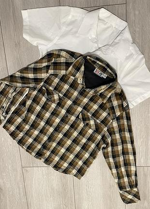 Стильна рубашка, сорочка в клітинку на ріст 128