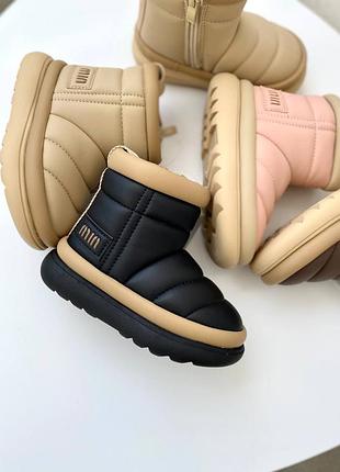 Зимние угги на овчине в трендовых цветах