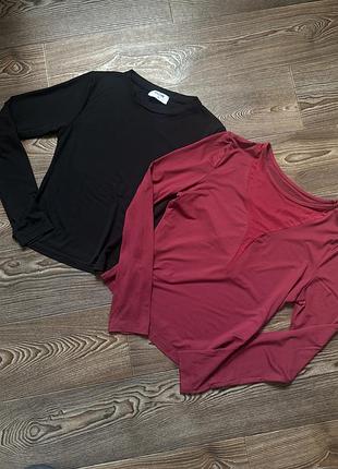 Лонгслів від flow чорного кольору та червоного у розмірі м