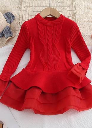 Вʼязана сукня на дівчинку