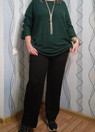 Подовжений светр вільного крою, подовжений светр оверсайс