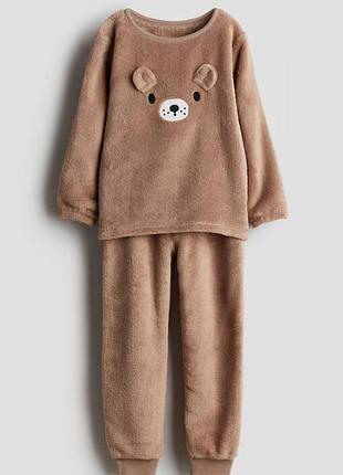 H&amp;m піжама тепла плюшева teddy