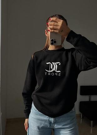 Оригінальний теплий  світшот великого розміру батал