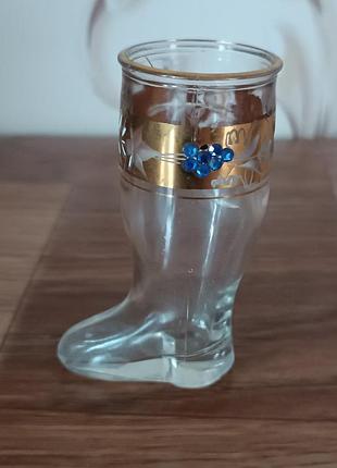 Рюмка в форме сапога "das boot". германия. винтаж.