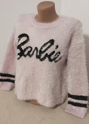 Пушистый свитер barbie,теплый 4