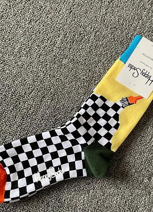 Носки женские happy socks черно-белые кисточка демисезонные, различные цвета 2701456
