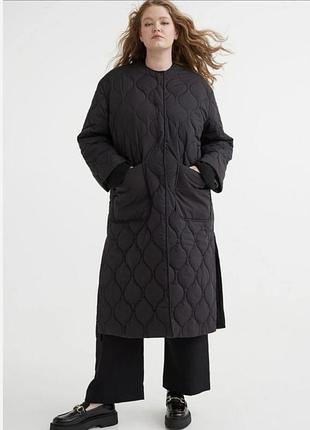 Стьобане пальто куртка h&m