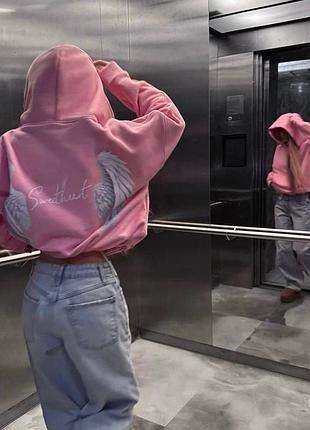 Розовое женское худи, очень классного качества 🥰