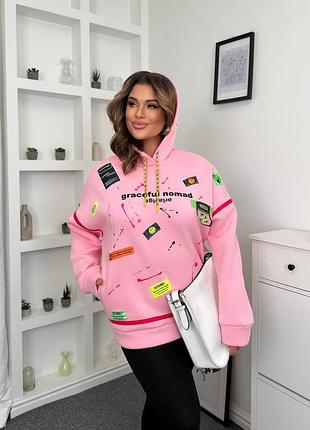 Стильный яркий женский худи