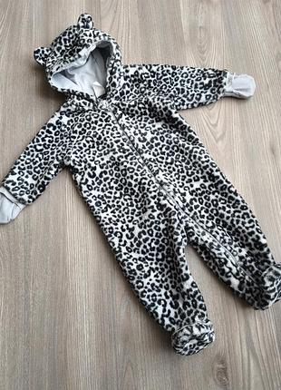 Человечек ромпер комбинезон флисовый теплый h&amp;m 68 р.