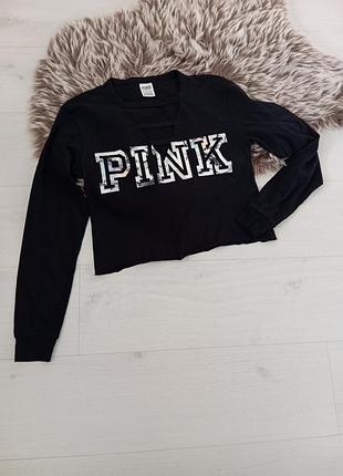 Кофта pink victoria’s secret топ v-виріз