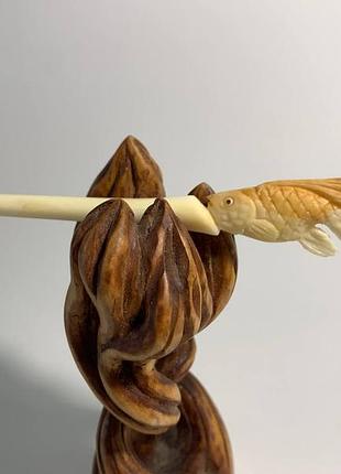 Заколка из кости, аксессуар, заколка для волос | рыбка|, заколка из кости