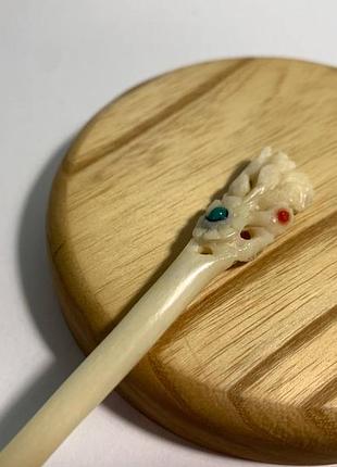 Заколка из кости, аксессуар, заколка для волос | цветка|, заколка из кости